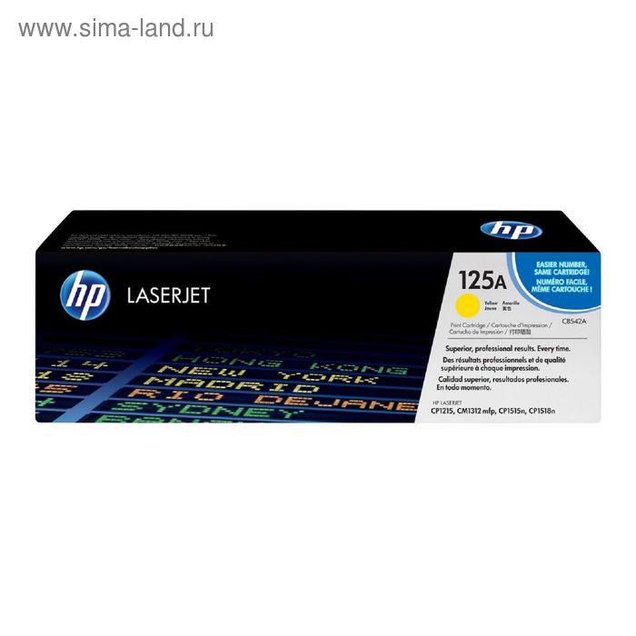 

Картридж HP 125A CB542A для CLJ CP1215/CP1515/CP1518 (1400k), желтый