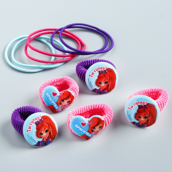 Набор резинок "Ты супер", Феи ВИНКС: Блум , 11 резинок, 6 х 18 см