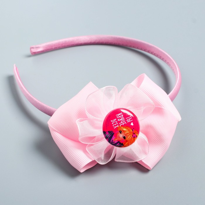 Ободок с бантом "Ты лучше всех", Феи Винкс: Стелла, 11 х 3,5 см