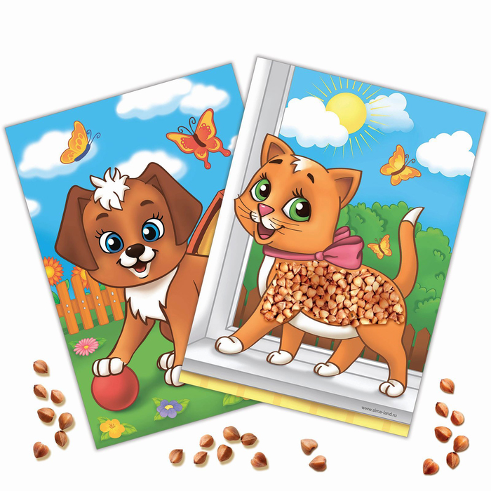 Аппликация "Игры на кухне", Домашние животные