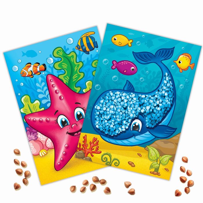 Аппликация "Игры на кухне", Морские обитатели