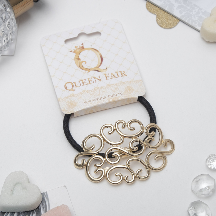 Резинка для волос "Либерти" 5,5 см, вензеля