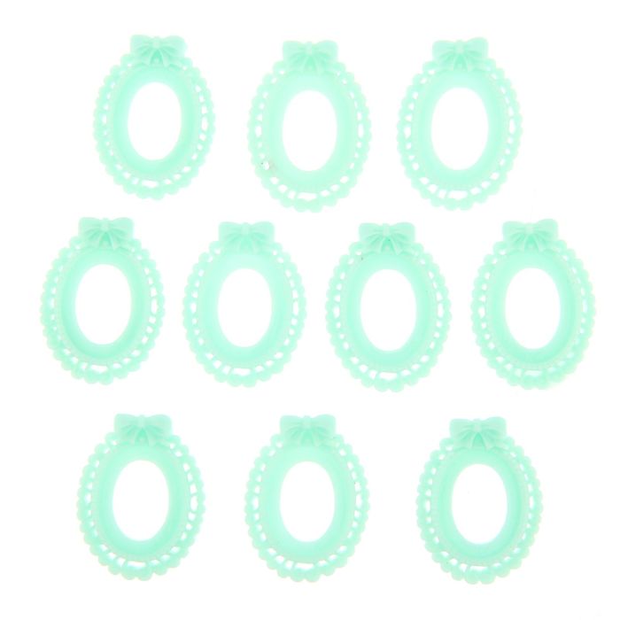 Основы для камей "С бантом" набор 10 шт 2,8х2,1 см