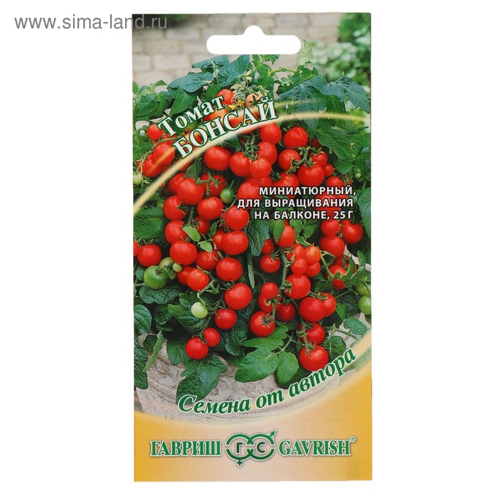 Семена Томат Бонсай, балконный, ультаскороспелый, 0,05 г семена томат балконный бонсай 0 1 г