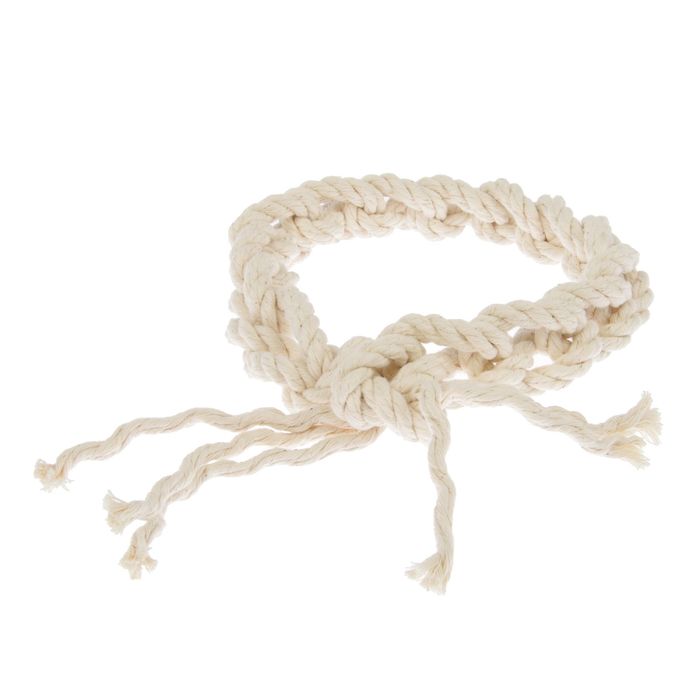 Игрушка GoSi из х/б каната, d=7 мм, плетеное кольцо с узлом, 20 см
