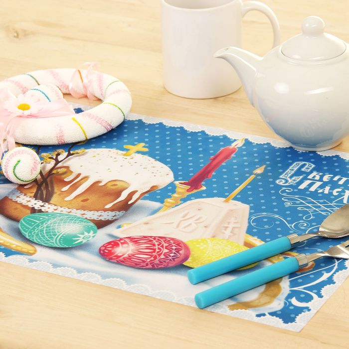 Салфетка на стол "Светлая Пасха" 30х40 см, 100% п/э, оксфорд 420 г/м2