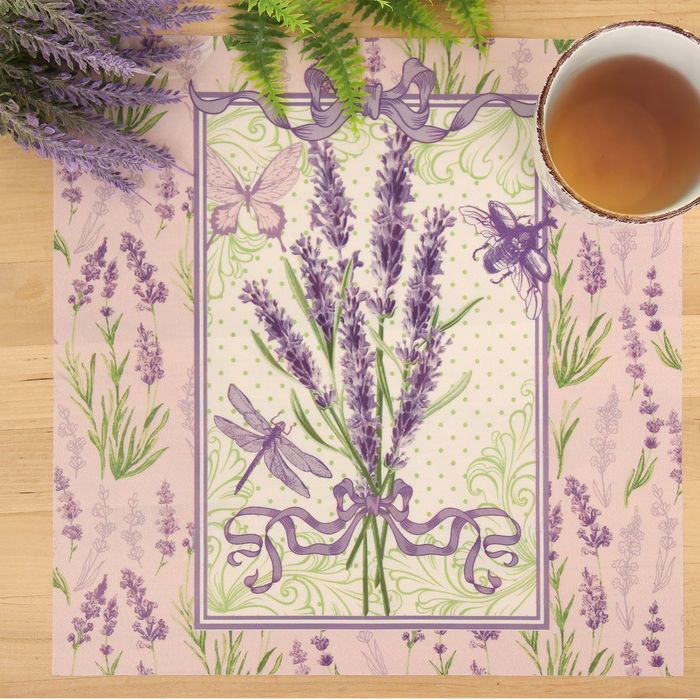 Салфетка на стол "Лаванда" 30х30 см, 100% п/э, оксфорд 420 г/м2