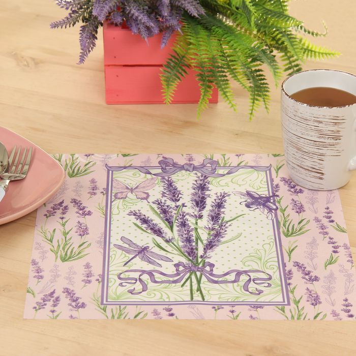 Салфетка на стол "Лаванда" 30х30 см, 100% п/э, оксфорд 420 г/м2