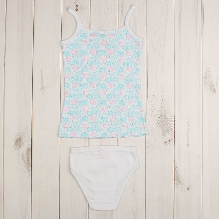 Комплект для девочки (майка, трусы), рост 146 см (76), цвет белый