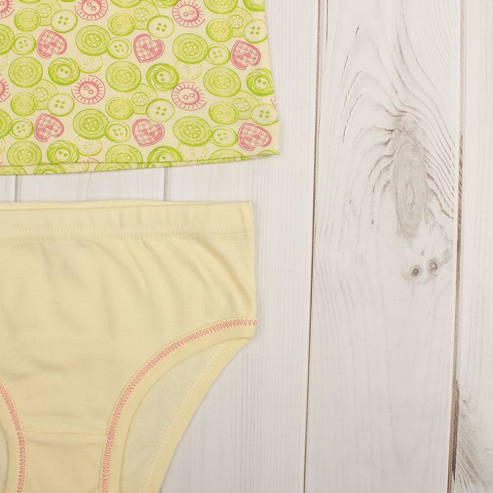 Комплект для девочки (майка, трусы), рост 140 см (72), цвет жёлтый