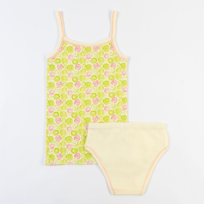 Комплект для девочки (майка, трусы), рост 146 см (76), цвет жёлтый