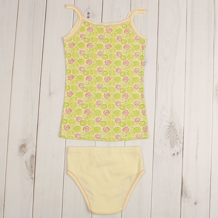 Комплект для девочки (майка, трусы), рост 146 см (76), цвет жёлтый
