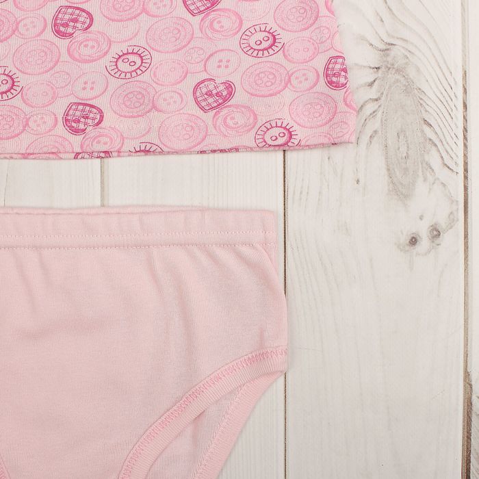 Комплект для девочки (майка, трусы), рост 146 см (76), цвет розовый
