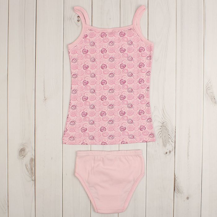 Комплект для девочки (майка, трусы), рост 146 см (76), цвет розовый