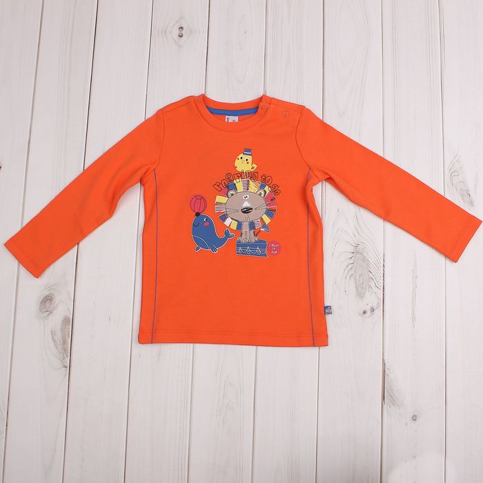 Джемпер для мальчика, рост 86 см (52), цвет оранжевый