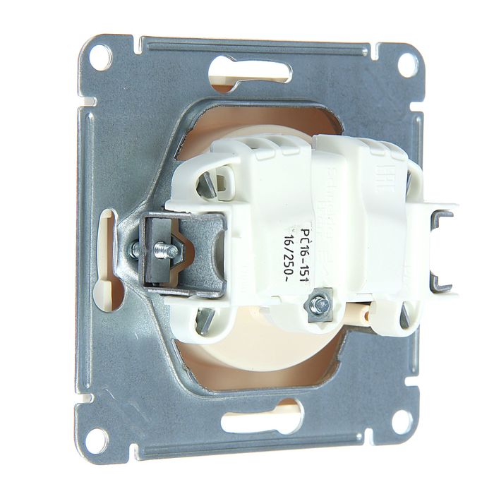 Розетка "W59" SchE RS16-151-2-86, одноместная, скрытая, без з/к, цвет сл.кость