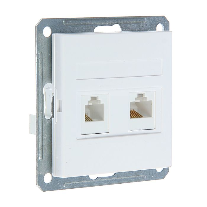 Розетка телефонная/комп. &quot;W59&quot; SchE RSI-251TK5E-1-86,  скрытая, цвет белый