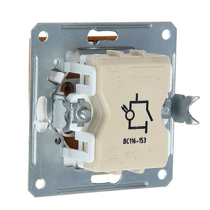 Выключатель "W59" SchE VS116-153-8-86, 16 А, 1 клавиша, скрытый, с индикатором, цвет бук