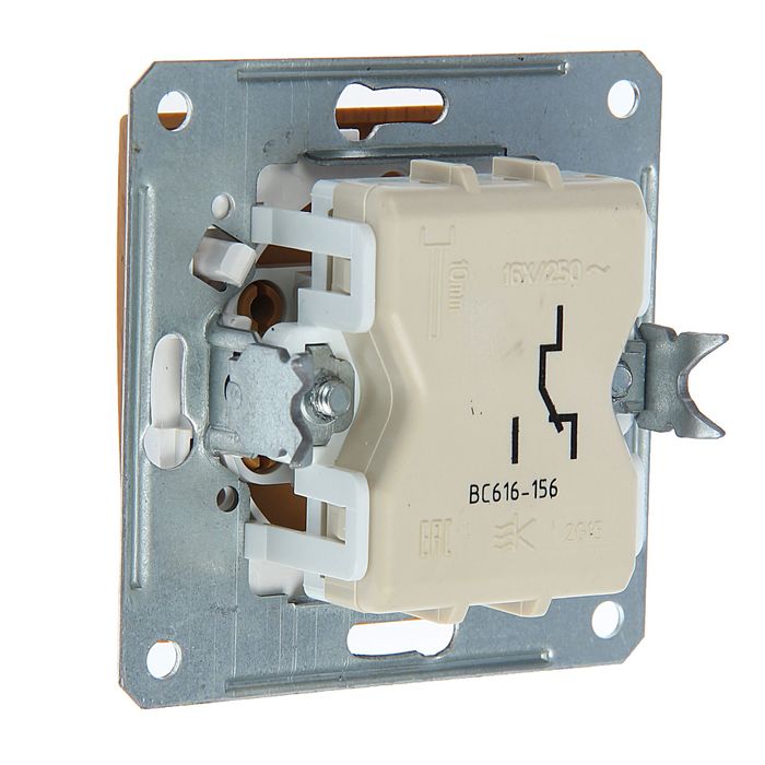 Переключатель "W59" SchE VS616-156-8-86, 16 А, 1 клавиша, скрытый, цвет бук