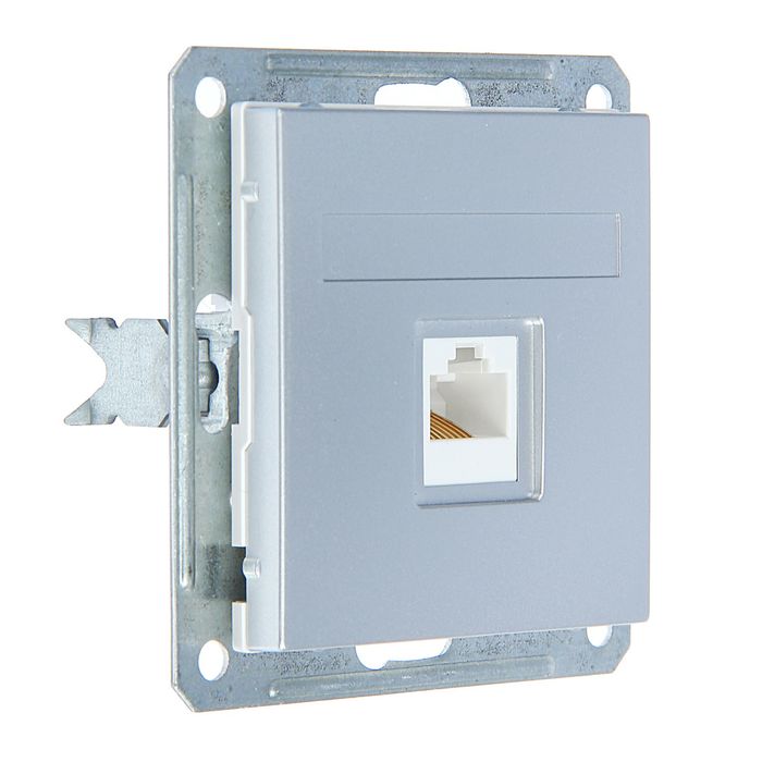 Розетка компьютерная "W59" SchE RSI-152K5E-5-86, RJ45, одноместная, скрытая, матовый хром