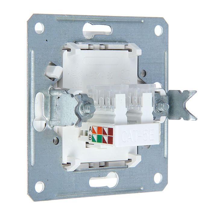 Розетка компьютерная "W59" SchE RSI-152K5E-5-86, RJ45, одноместная, скрытая, матовый хром