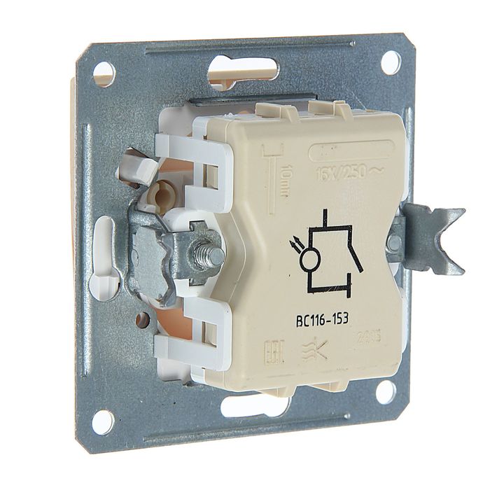 Выключатель "W59" SchE VS116-153-7-86, 16 А, 1 клавиша, скрытый, с индикатором, цвет сосна