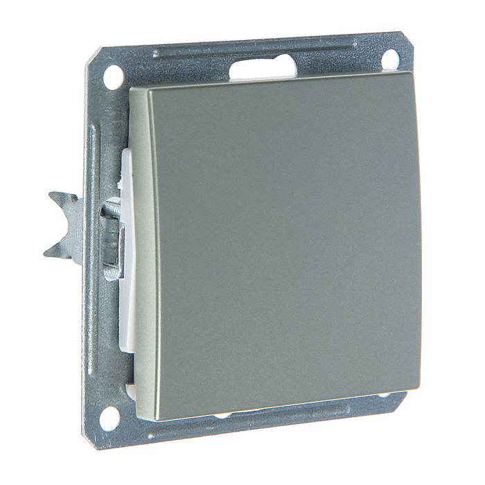 Переключатель "W59" SchE VS616-156-4-86, 16 А, 1 клавиша, скрытый, цвет черный шампань