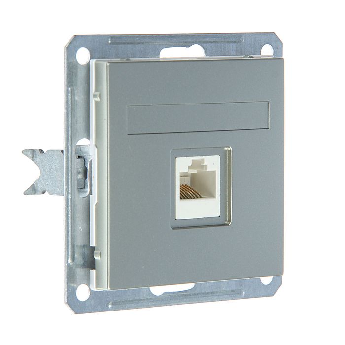 Розетка компьютерная "W59" SchE RSI-152K5E-4-86, RJ45, одноместная, скрытая, цвет шампань