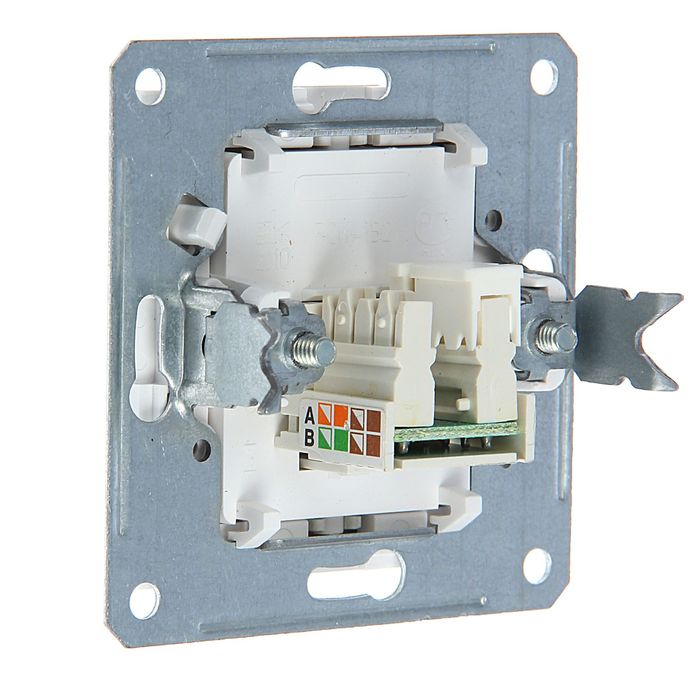 Розетка компьютерная "W59" SchE RSI-152K5E-4-86, RJ45, одноместная, скрытая, цвет шампань