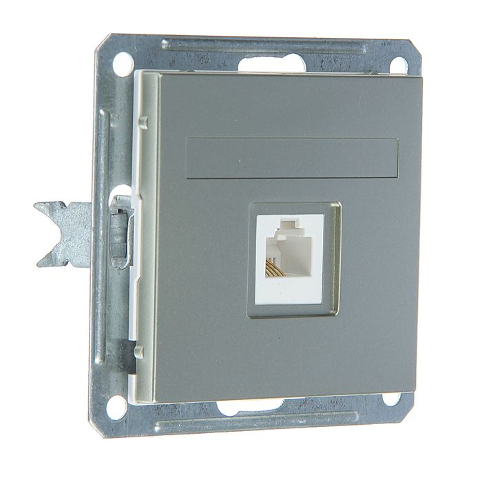 Розетка телефонная "W59" SchE RSI-152T-4-86, RJ11, одноместная, скрытая, цвет шампань