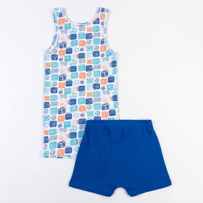 Комплект для мальчика (майка, трусы-боксеры), рост 140 см (72), цвет бирюзовый