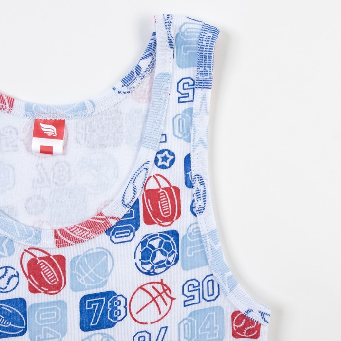 Комплект для мальчика (майка, трусы-боксеры), рост 140 см (72), цвет синий