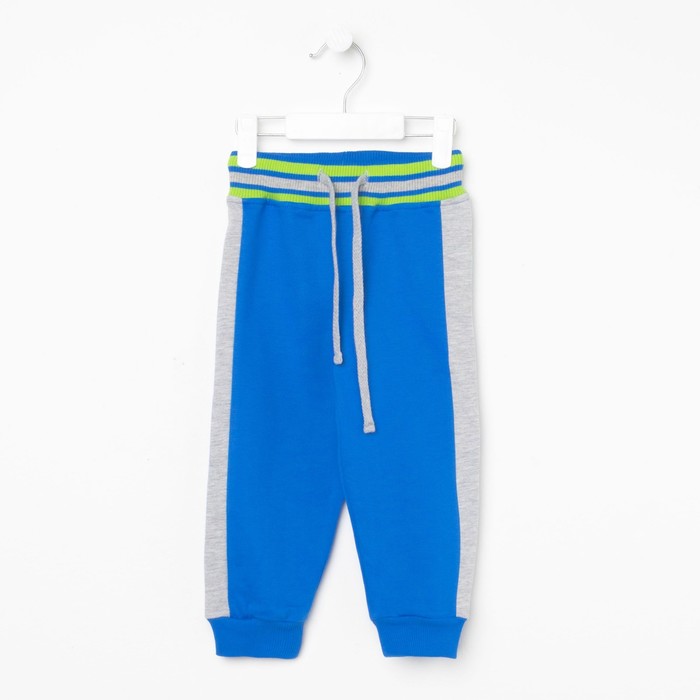 Брюки для мальчика, рост 80 см (52), цвет синий