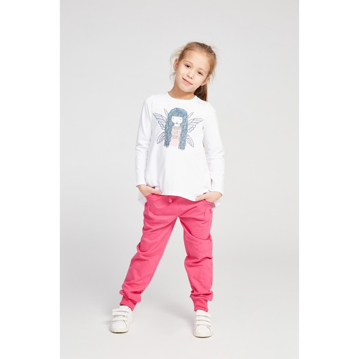 Брюки спортивные для девочки, рост 122 см (64), цвет розовый