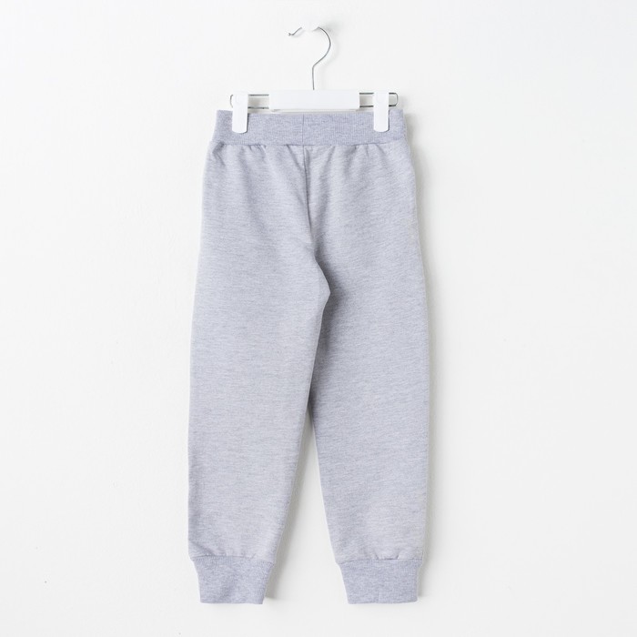 Брюки спортивные для девочки, рост 104 см (56), цвет серый меланж