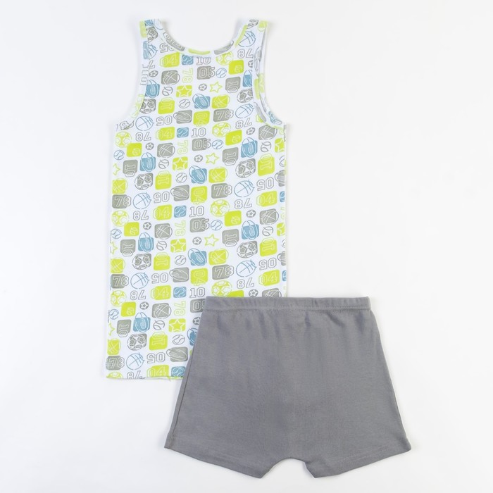 Комплект для мальчика (майка, трусы-боксеры), рост 152-158 см (80), цвет серый