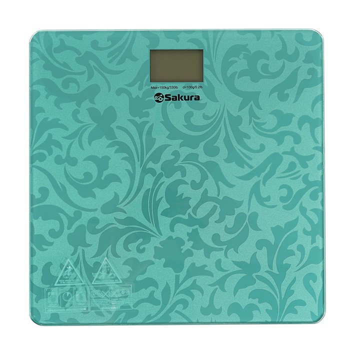Весы напольные Sakura SA-5071FGR, электронные, до 150 кг, зеленый метал