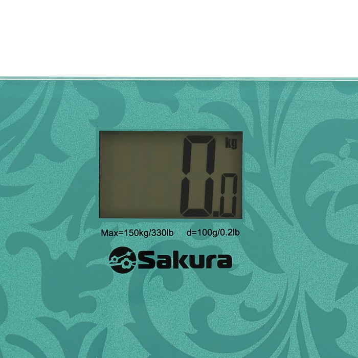 Весы напольные Sakura SA-5071FGR, электронные, до 150 кг, зеленый метал