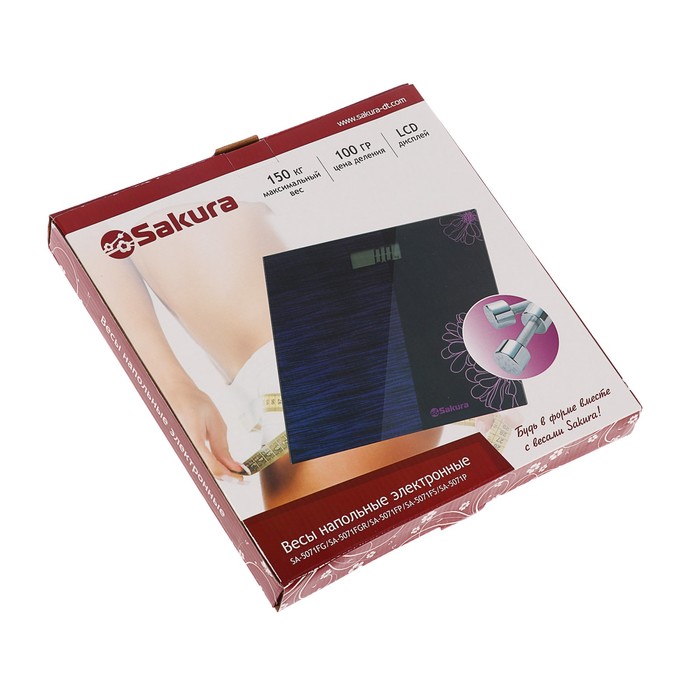 Весы напольные Sakura SA-5071FGR, электронные, до 150 кг, зеленый метал