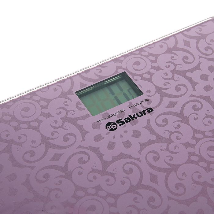 Весы напольные Sakura SA-5071FP, электронные, до 150 кг, сиреневые