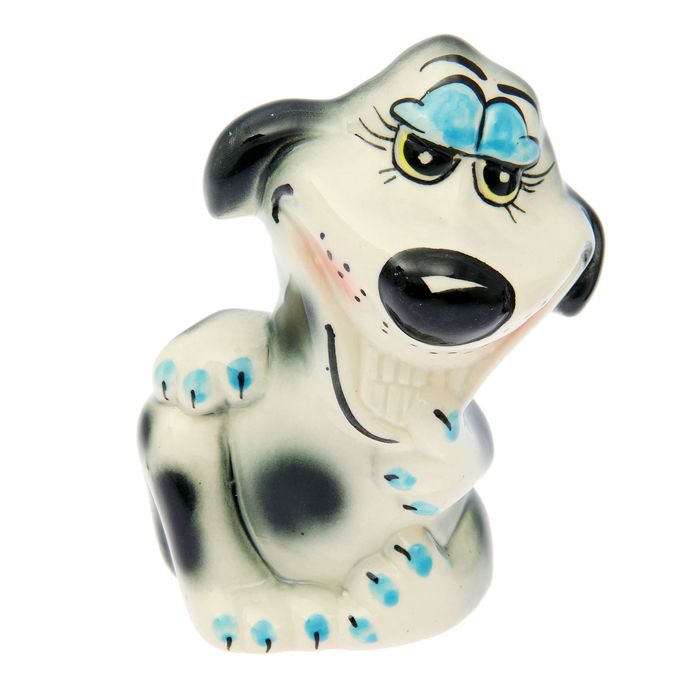 Статуэтка "Собака Романтик", глазурь, 11 x 8 x 14 см, микс