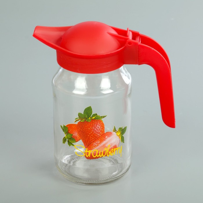 Кувшин 1 л "Фрукты с надписью", МИКС