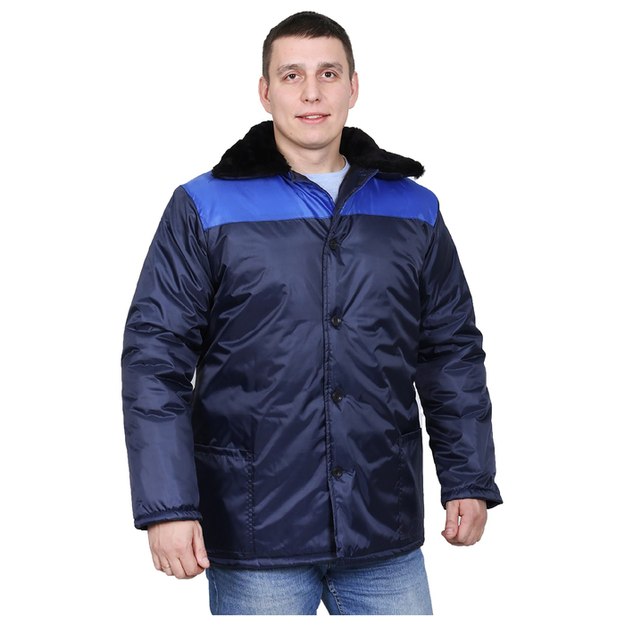 Куртка рабочая, размер 48-50, рост 182-188 см, цвет сине-васильковый