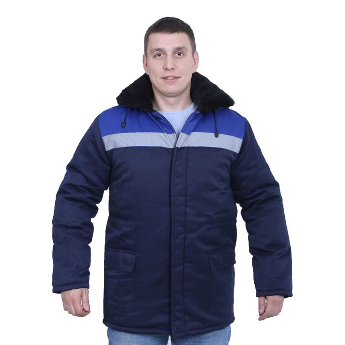 Куртка рабочая, р. 52-54, рост 170-176 см, цвет синий/васильковый