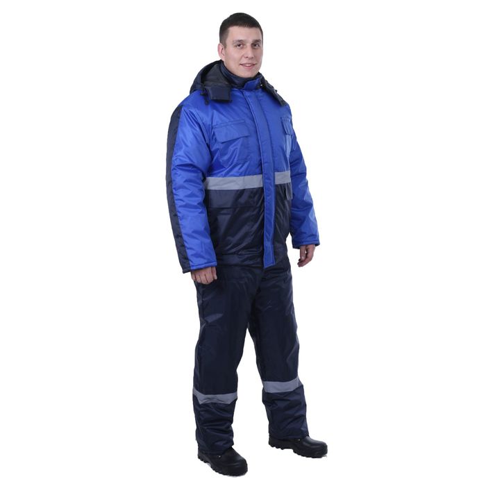 Костюм "Новатор", утеплённый, размер 52-54, рост 182-188 см, цвет сине-васильковый