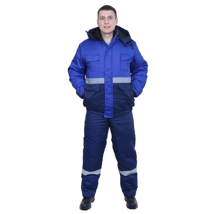 Костюм "Новатор", утеплённый, размер 44-46, рост 182-188 см, цвет сине-васильковый