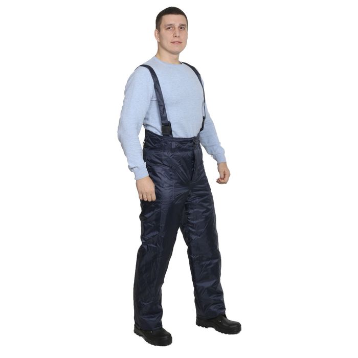 Брюки утеплённые, размер 52-54, рост 170-176 см, цвет синий