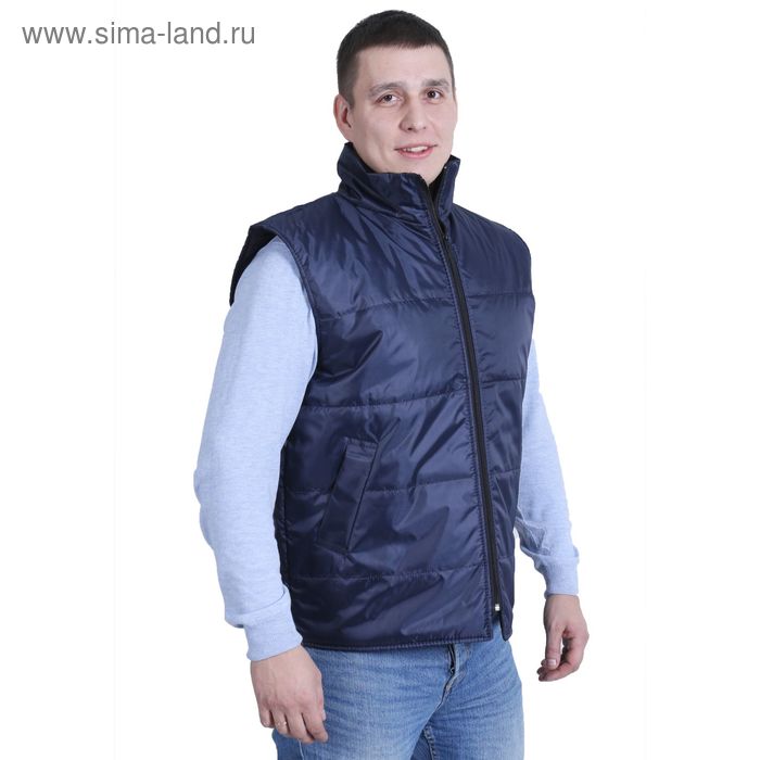 

Жилет утеплённый, р. 52-54, тёмно-синий