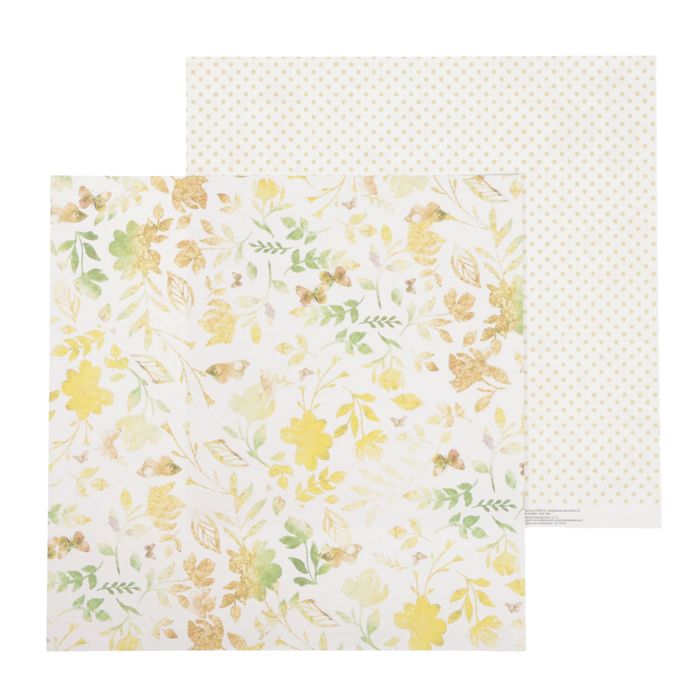 Бумага для скрапбукинга "Летняя нежность" 30.5 х 30.5 см 180 г/м