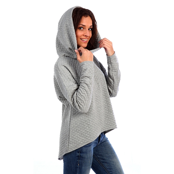 Толстовка женская 970 Зетта серый меланж, р-р 46